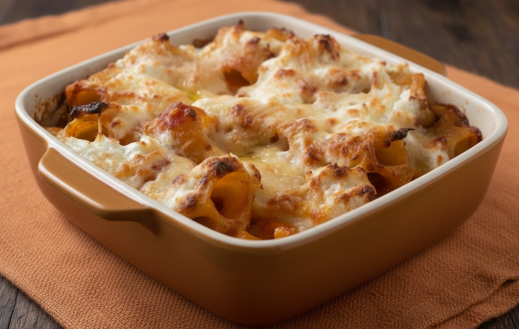 Cremiger Nudelauflauf mit Penne
