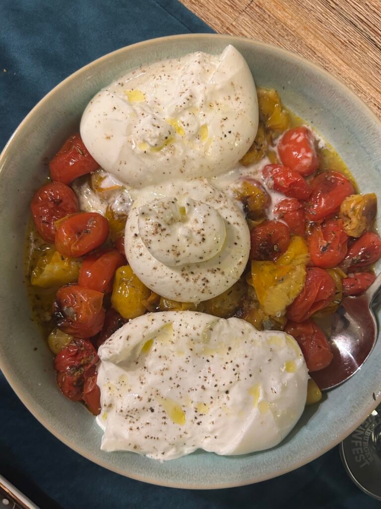 geröstete Tomaten mit Burrata