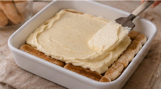 Tiramisu wird geschichtet