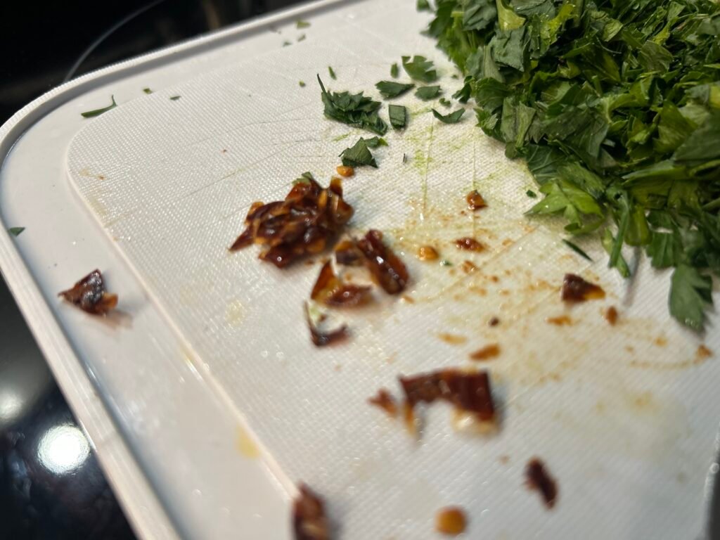 geschnittene Chili