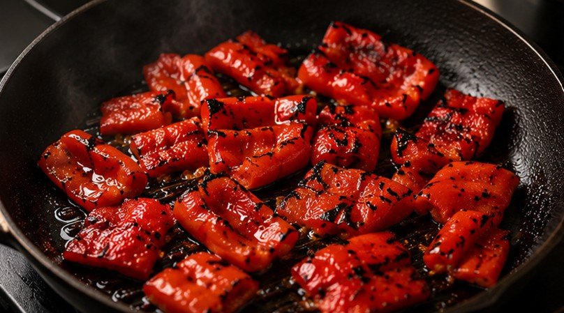 Paprika rösten