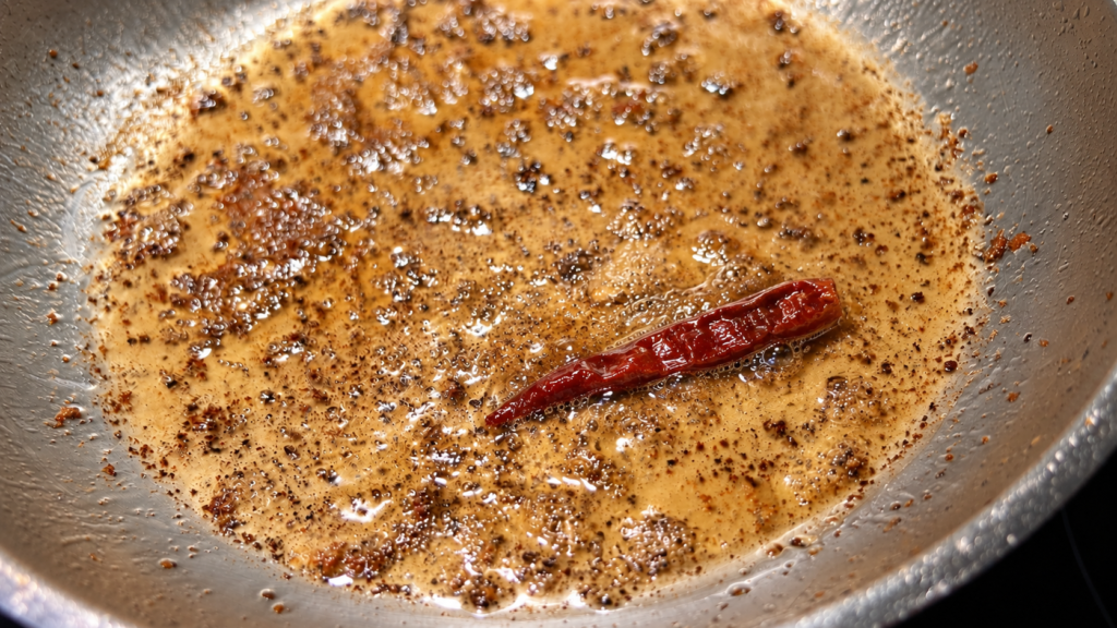 Chili gart in Guanciale Fett