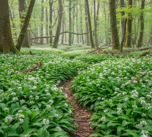 Wald mit Bärlauch